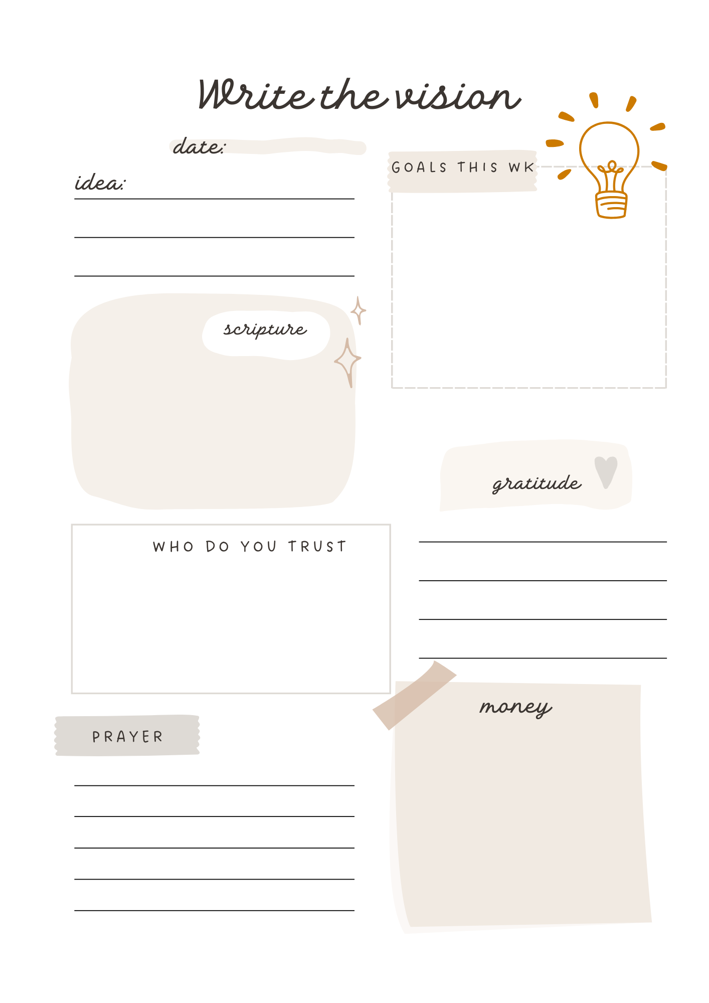Faith-Focused Vision Journal